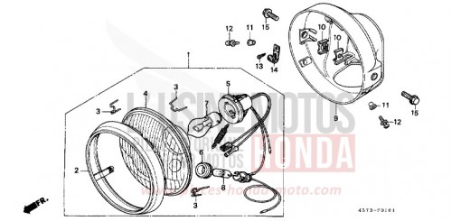 SCHEINWERFER (AUSSER XL125SZ,A,B,C-CM) XL125SB de 1981